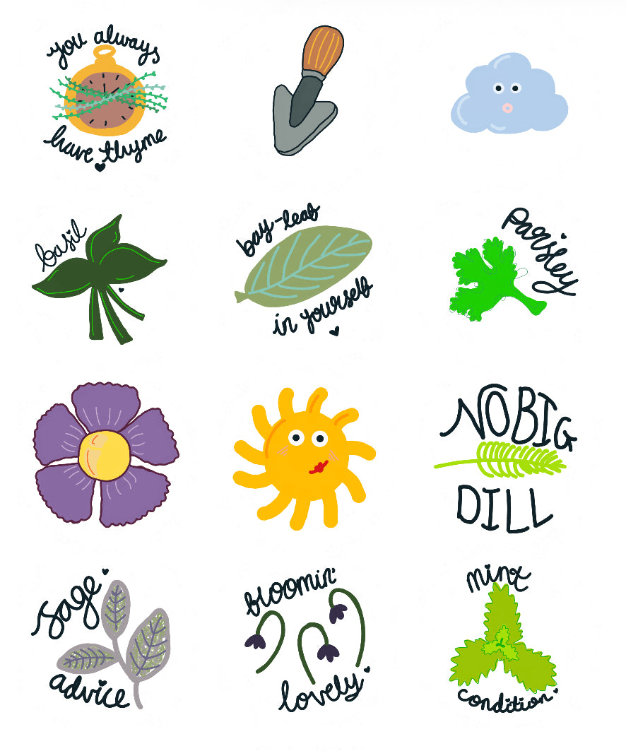 Garden theme stickers
