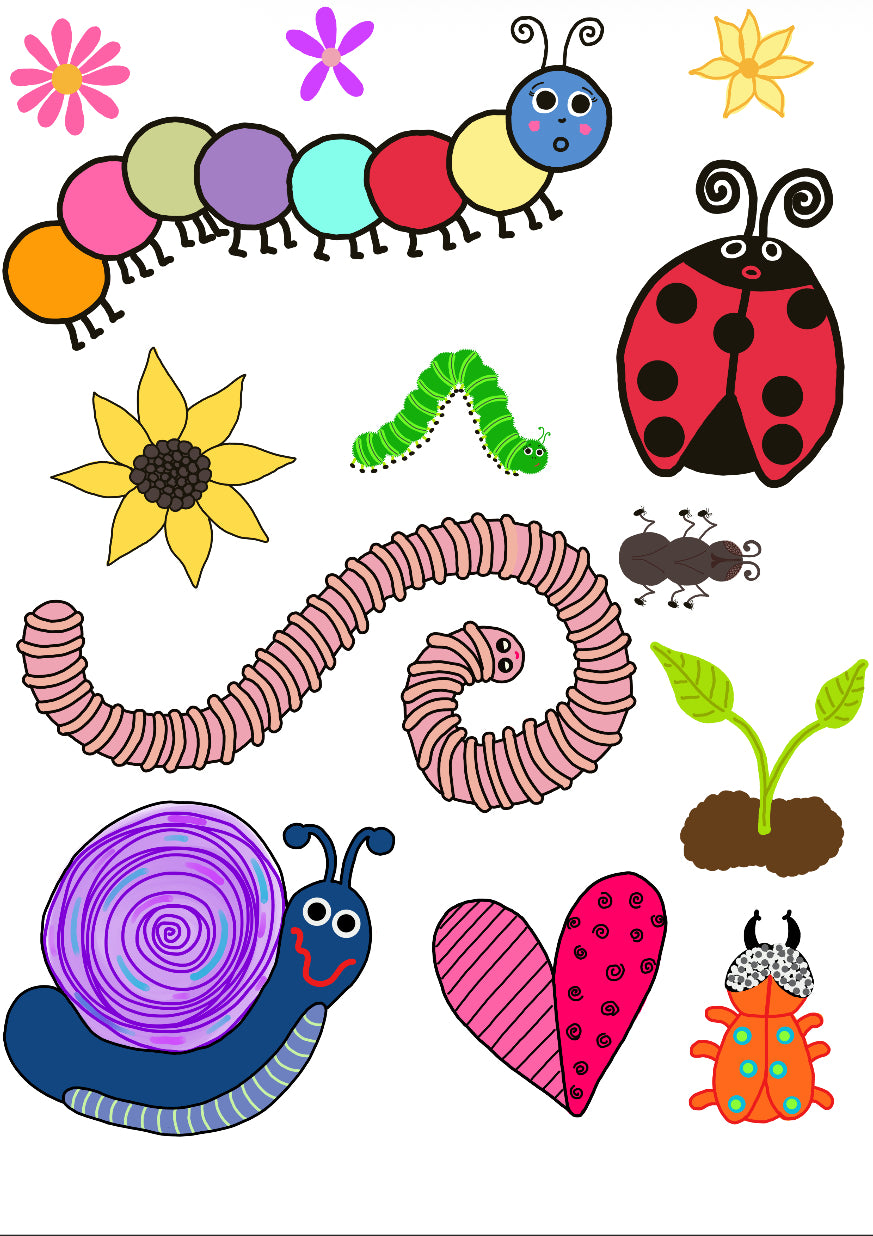 Bugs theme stickers