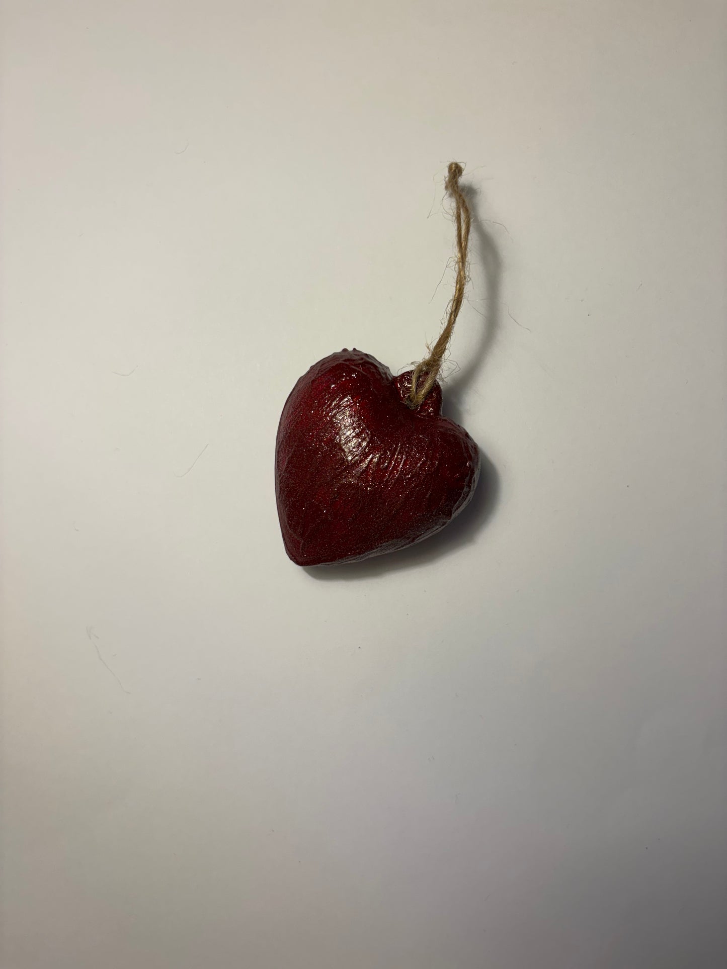 Red ceramic heart bauble