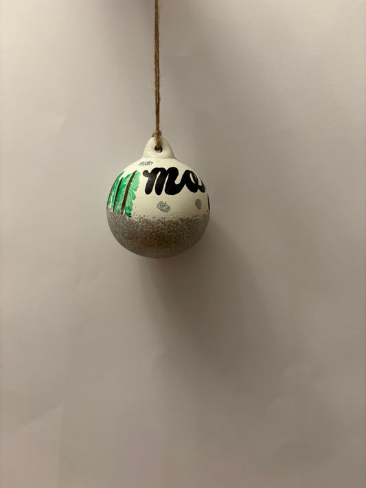 Glitter tree Round Ceramic Bauble