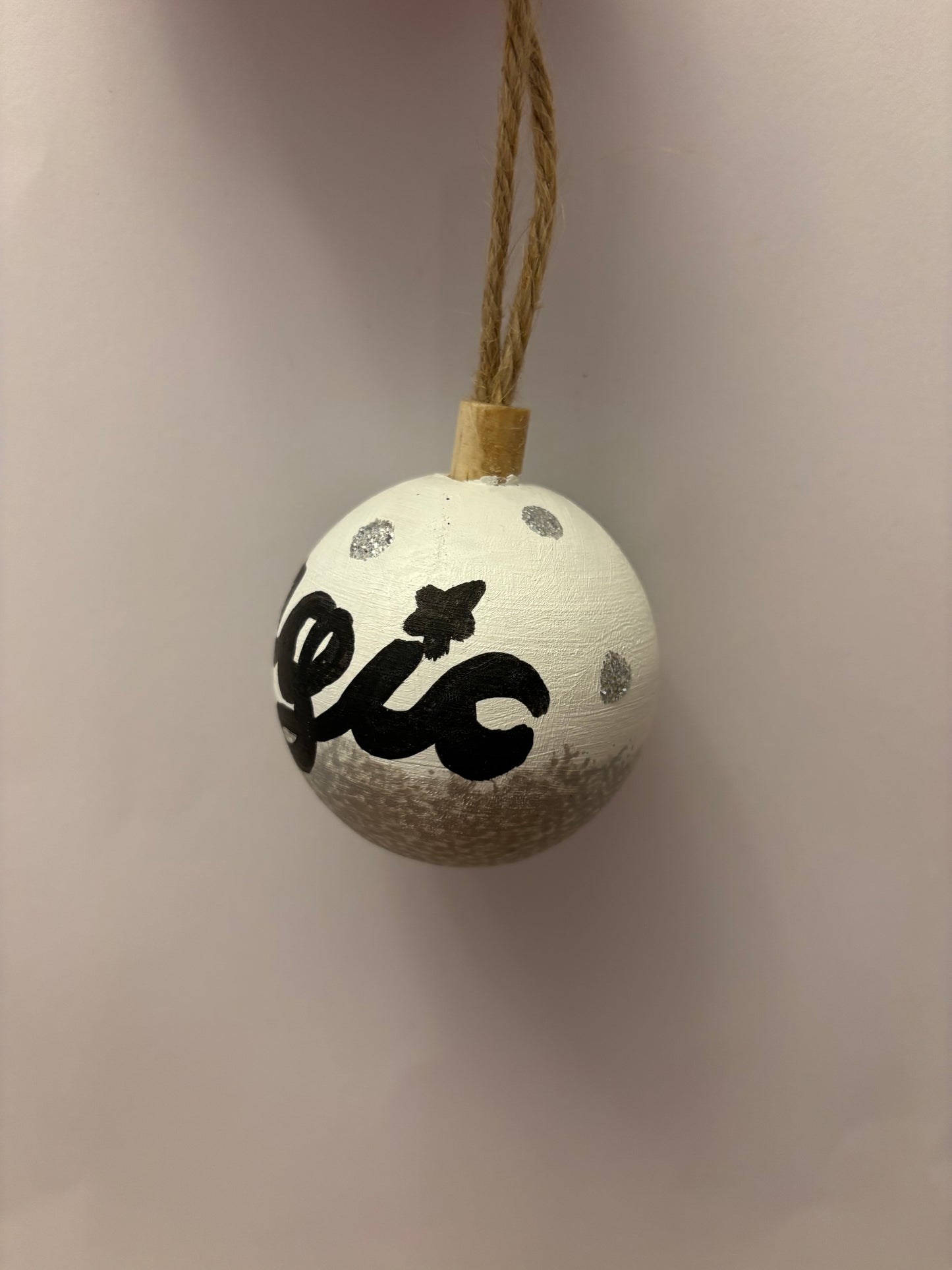 Glitter trees wooden bauble