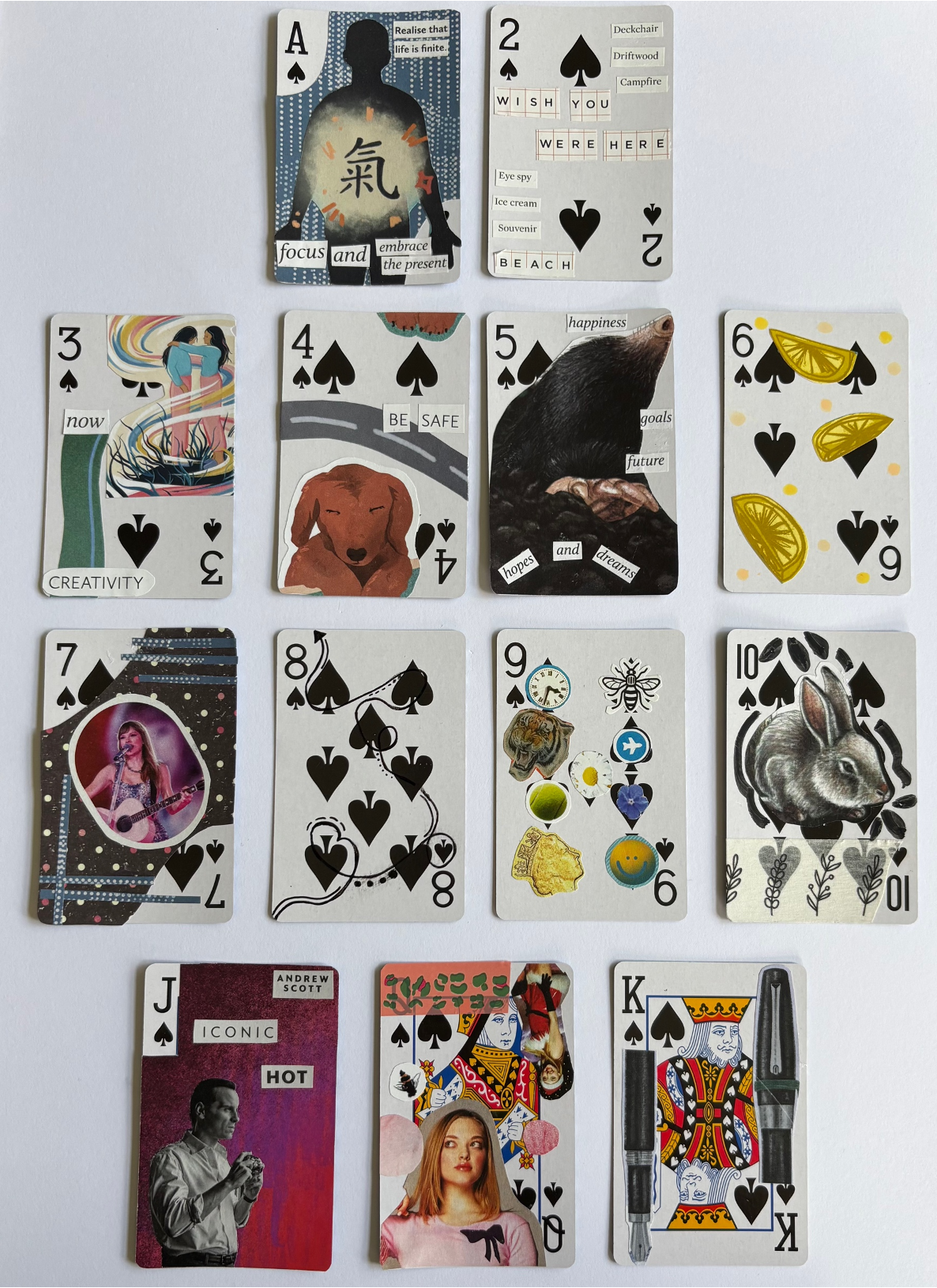 Playing card A4 print- Spades