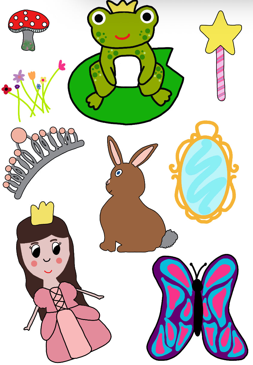 Fairytale theme stickers