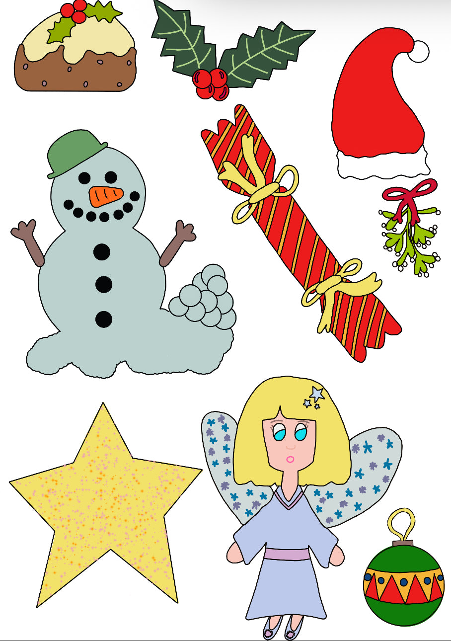Christmas themed stickers