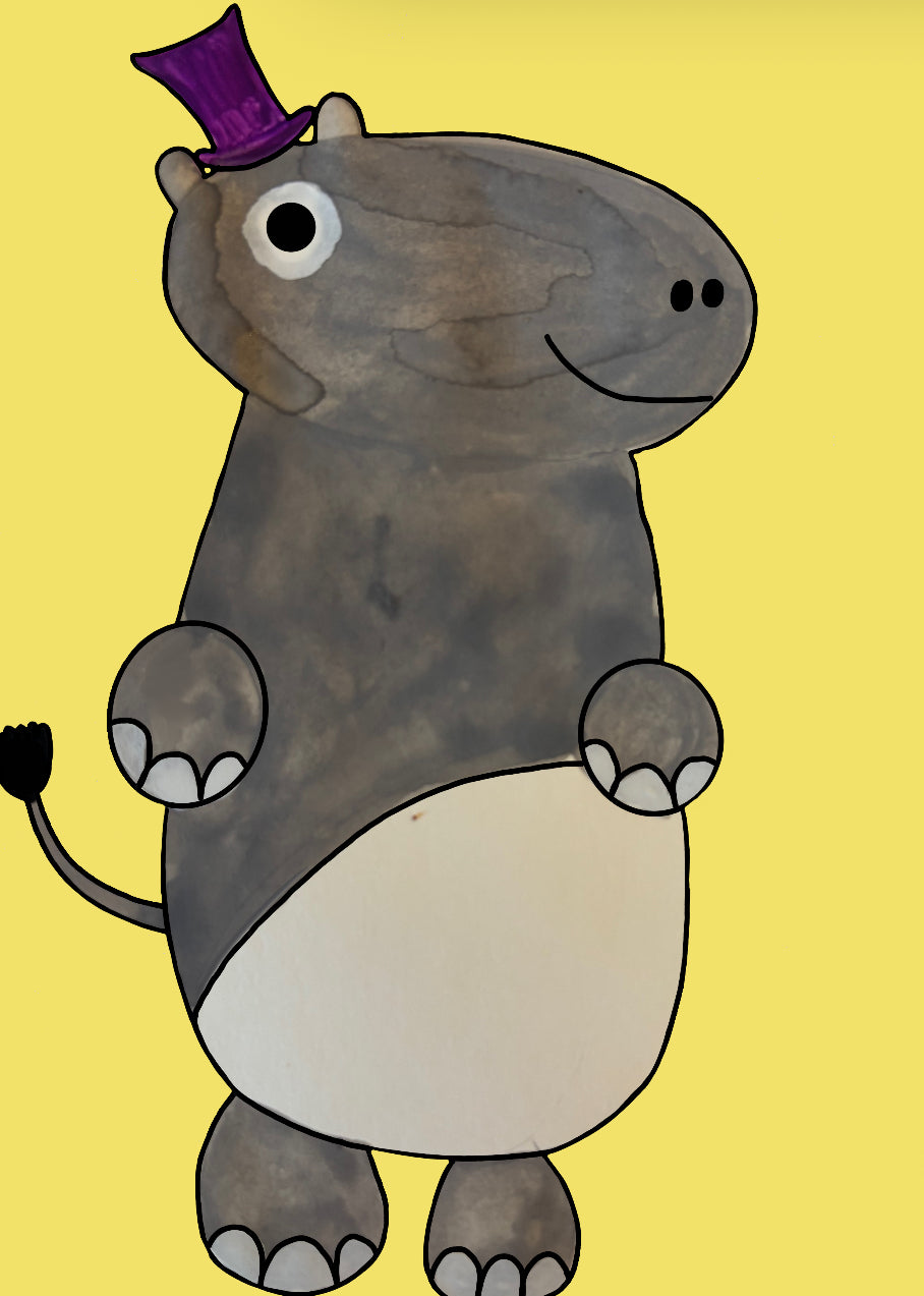 A6 Horatio the Hippo print