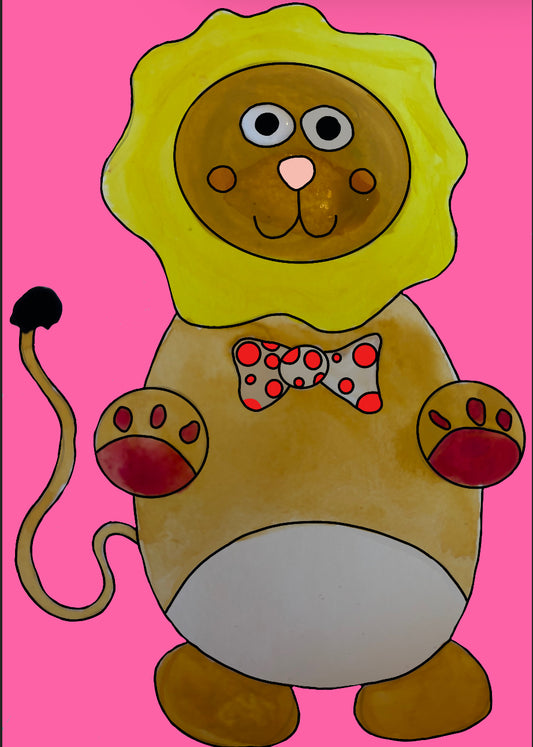 A6 Leonardo the Lion print