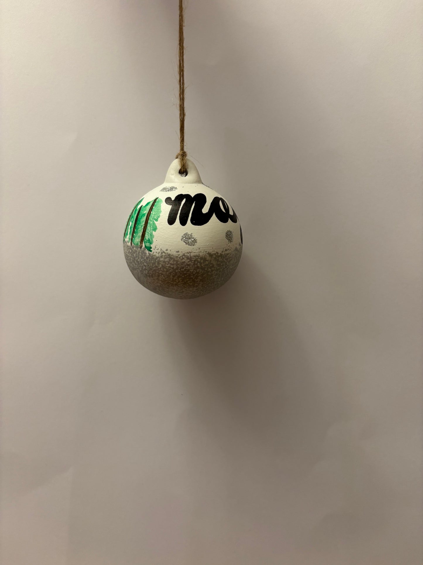 Glitter tree Round Ceramic Bauble