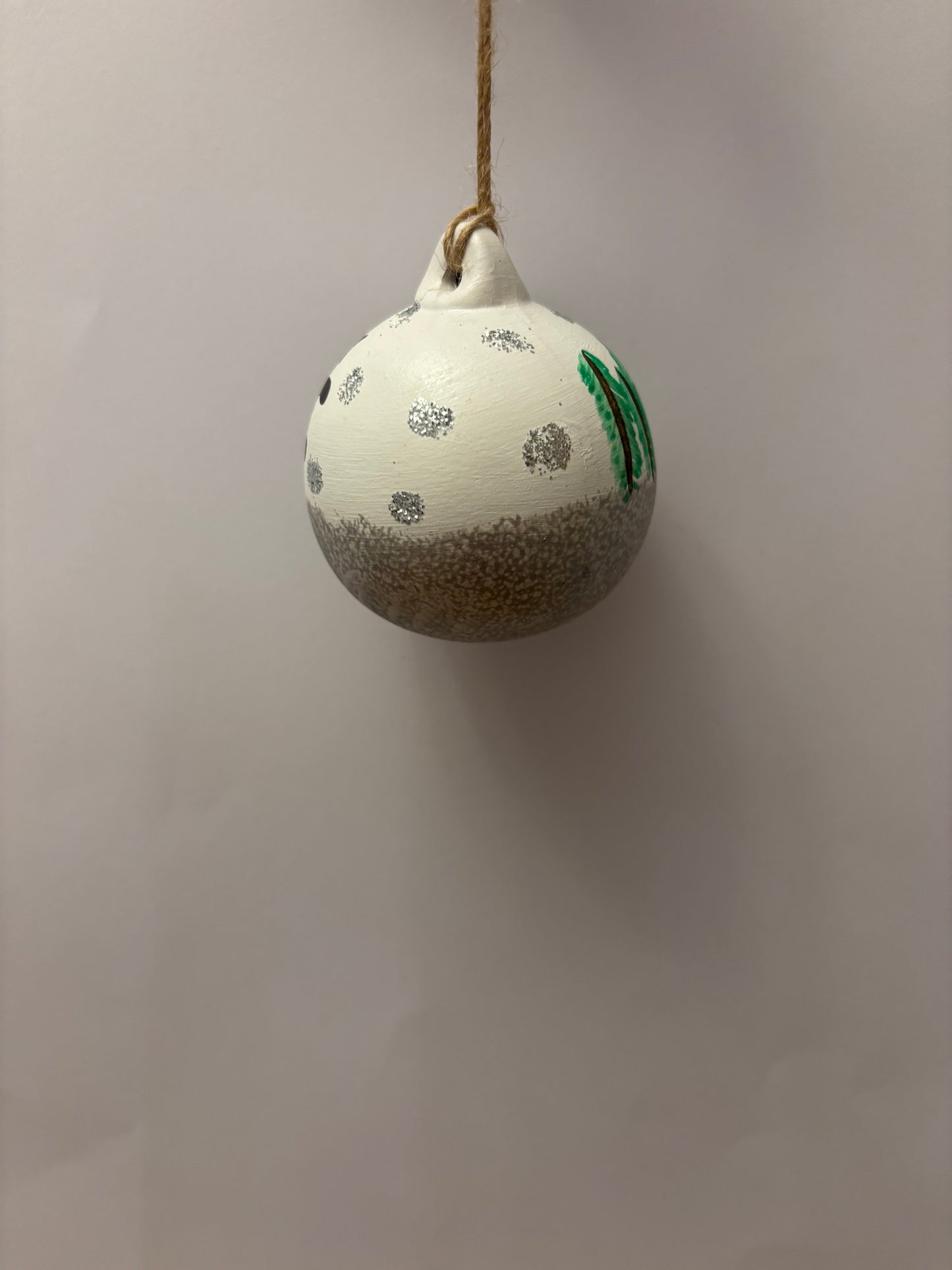 Glitter tree Round Ceramic Bauble