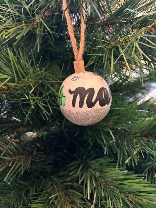 Glitter trees wooden bauble