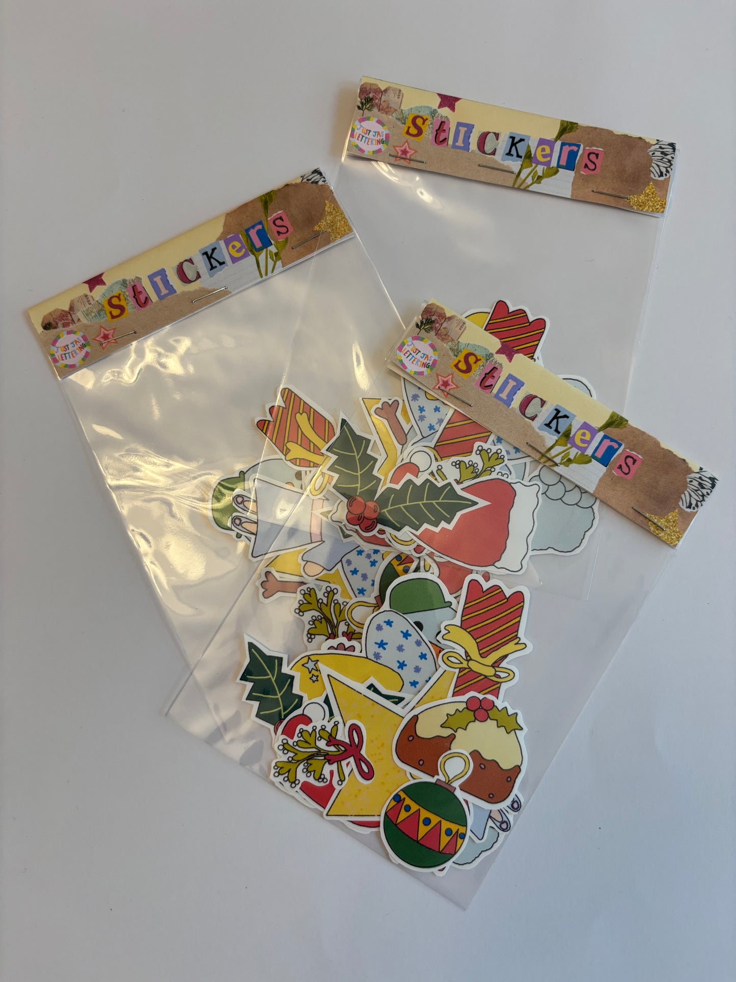 Christmas themed stickers