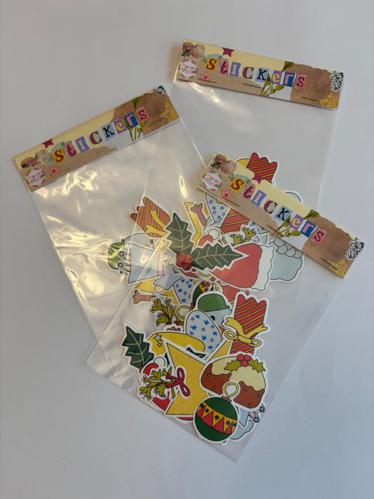 Christmas themed stickers