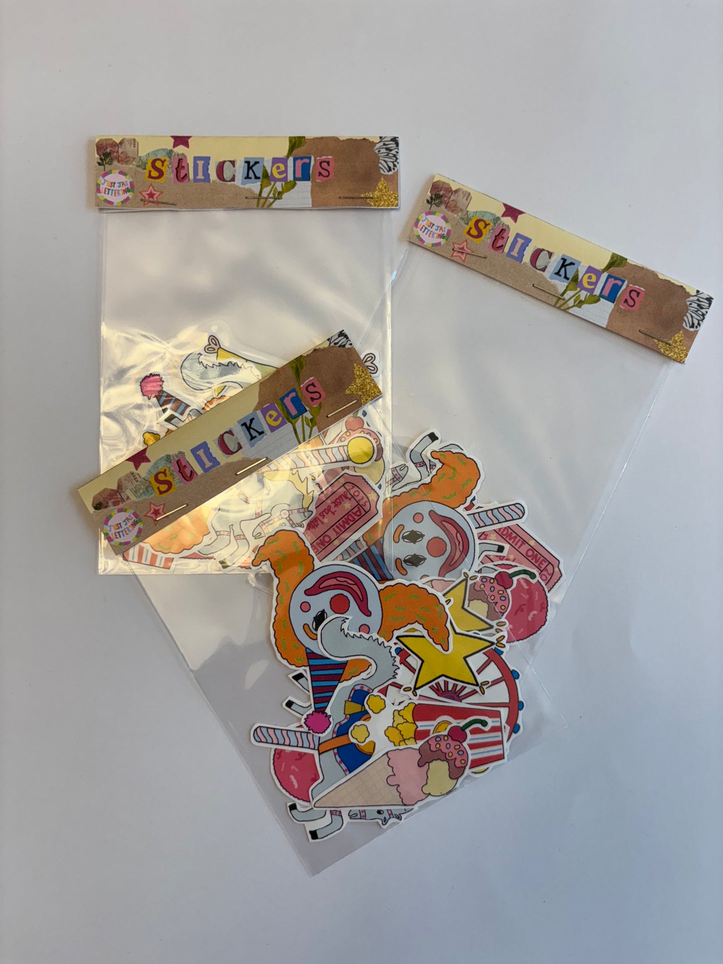 Fairground theme stickers