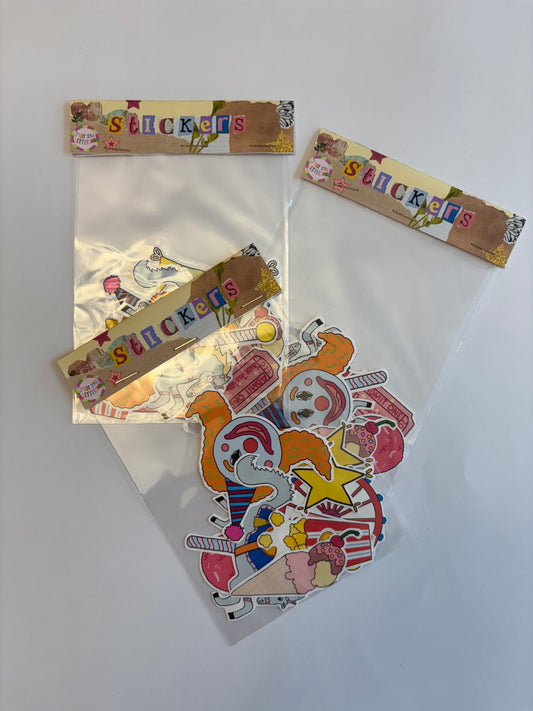 Fairground theme stickers