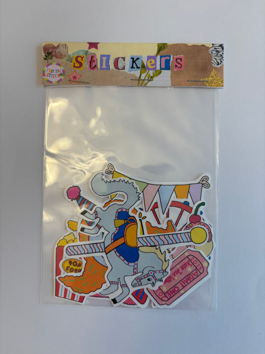 Fairground theme stickers