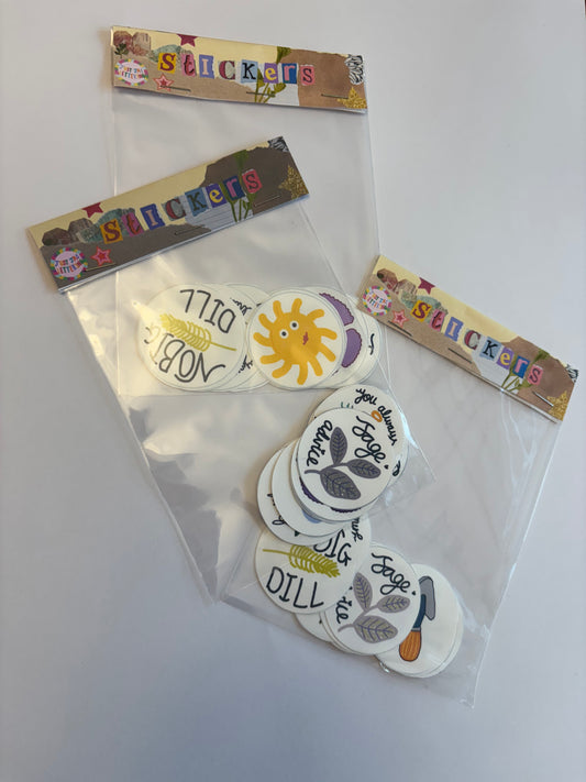 Garden theme stickers