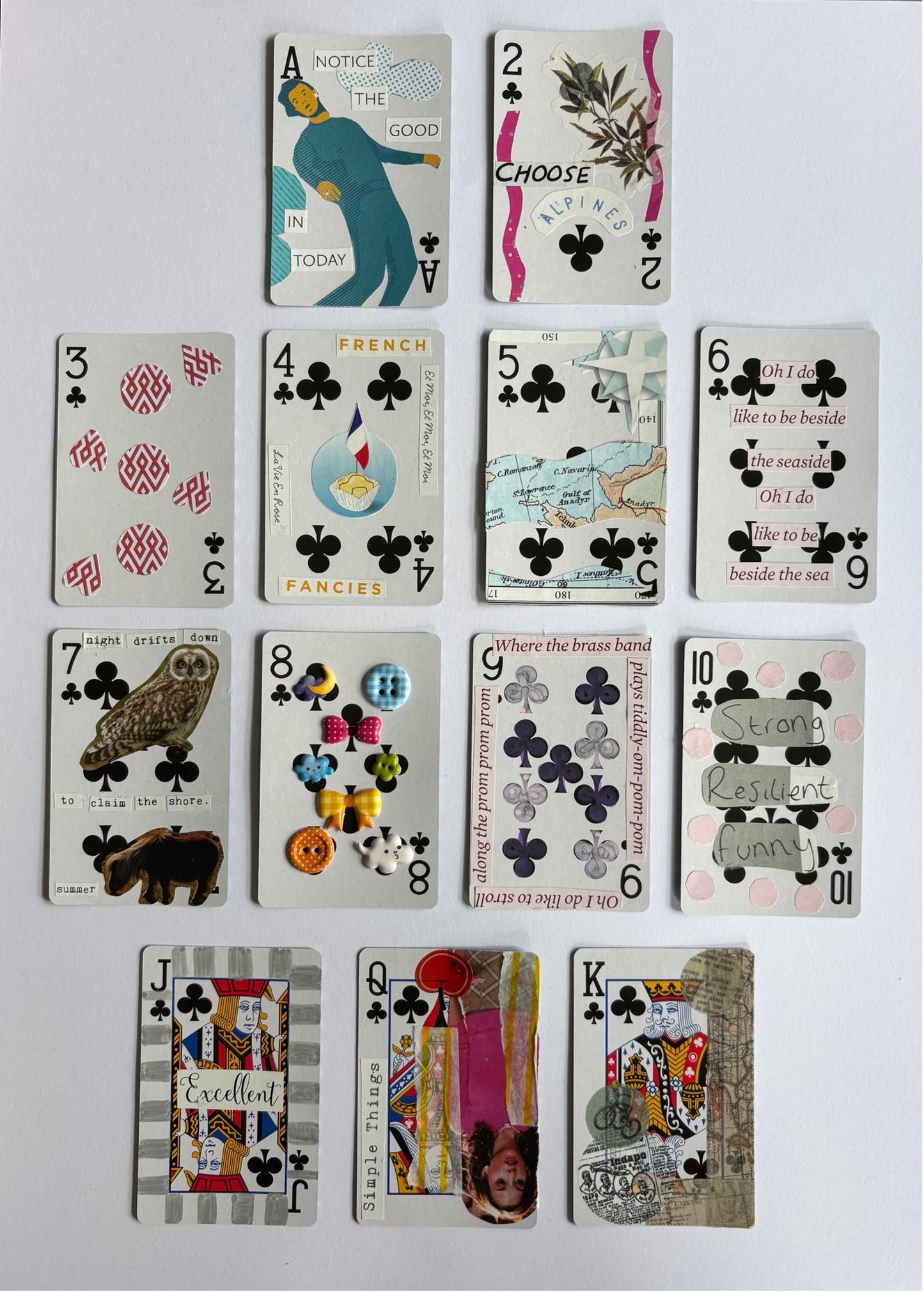 Playing card A4 print- Clubs